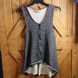 Goddess Gear Gray Sleeveless Long Vest..S